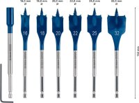 Bosch EXPERT SelfCut Speed Flachfräsbohrer-Set, 16/18/20/22/25/32 mm, 7-tlg.