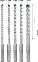 Bosch EXPERT SDS plus-7X Hammerbohrer-Set, 6/6/8/8/10 mm, 5-tlg. Für Bohrhämmer