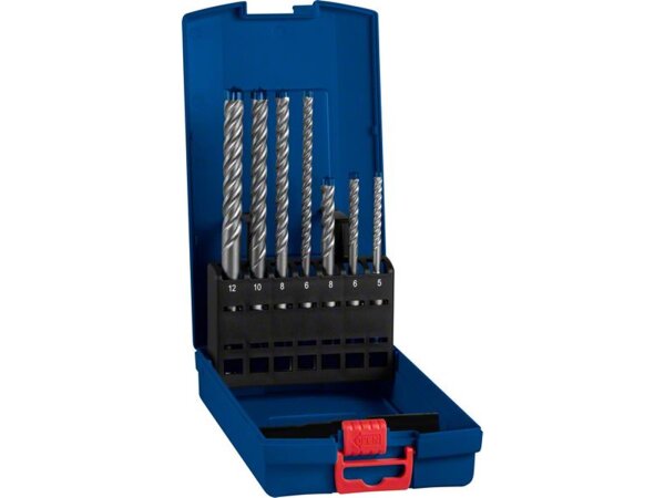 Bosch EXPERT SDS plus-7X Hammerbohrer-Set, 5/6/6/8/8/10/12 mm, 7-tlg. Für Bohrhämmer