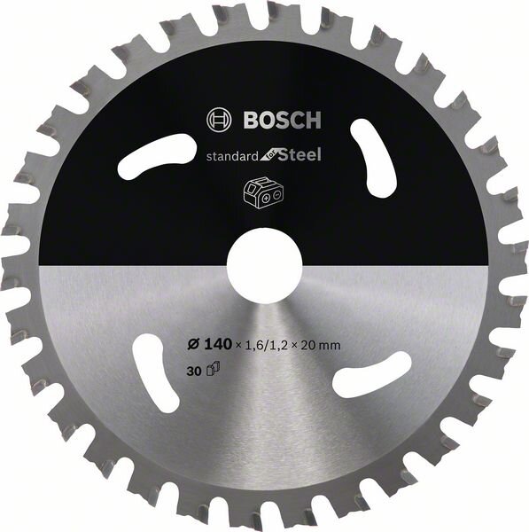 Bosch Akku-Kreissägeblatt Standard for Steel, 140 x 1,6/1,2 x 20, 30 Zähne