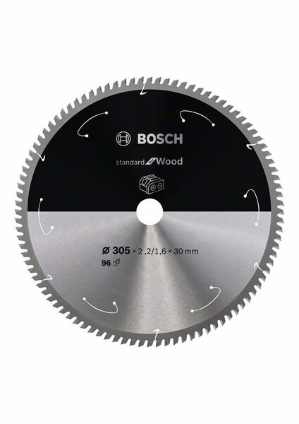 Bosch Akku-Kreissägeblatt Standard for Wood, 305 x 2,2/1,6 x 30x T96