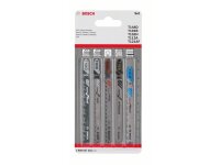 Bosch 5-tlg. Stichsägeblatt-Set Allrounder, T-Schaft