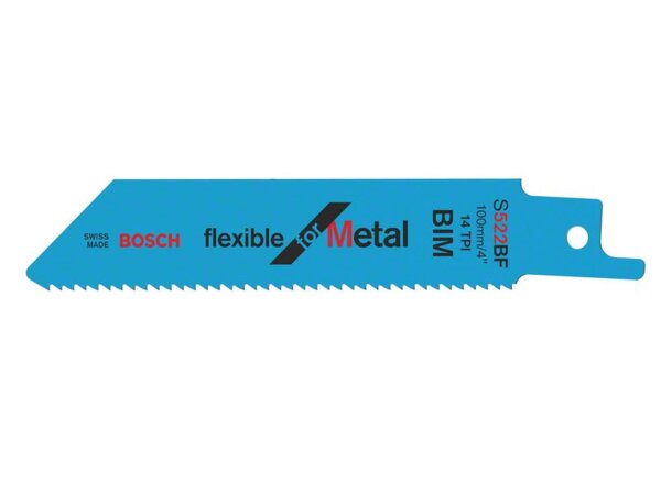 Bosch Säbelsägeblatt S 522 BF, Flexible for Metal, 2er-Pack