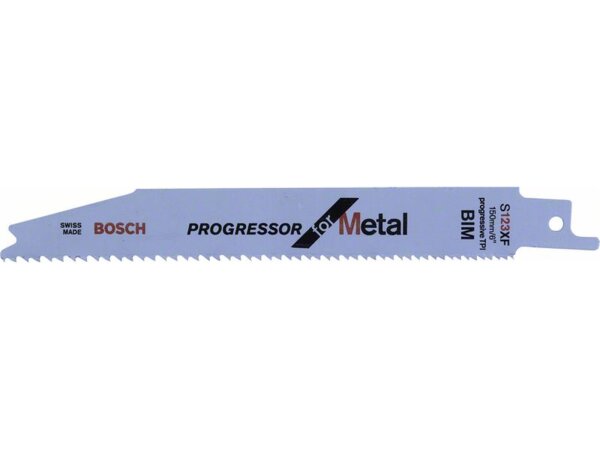 Bosch Säbelsägeblatt S 123 XF Progressor for Metal, 5er-Pack