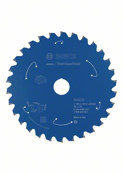 Bosch Akku-Kreissägeblatt Expert for Stainless Steel, 140 x 1,5/1,2 x 20, 30 Zähne