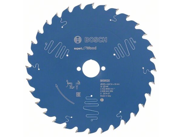 Bosch Kreissägeblatt Expert for Wood, 225 x 30 x 2,6 mm, 32