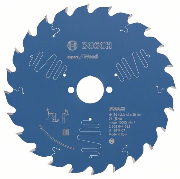 Bosch Kreissägeblatt Expert for Wood, 190 x 30 x 2,0 mm, 24