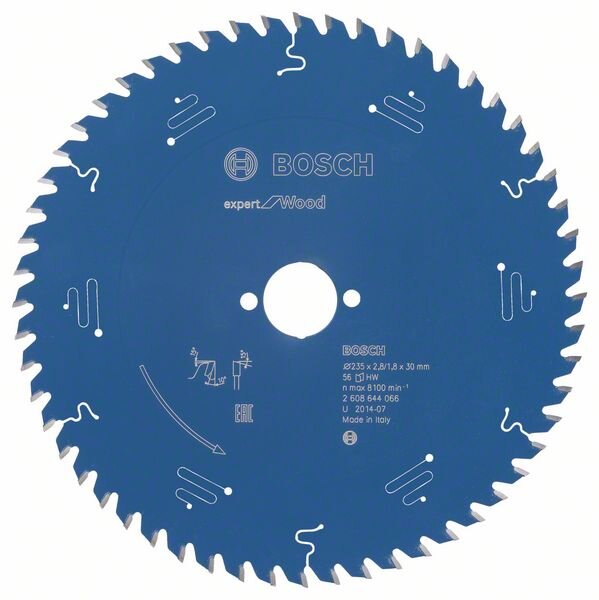 Bosch Kreissägeblatt Expert for Wood, 235 x 30 x 2,8 mm, 56