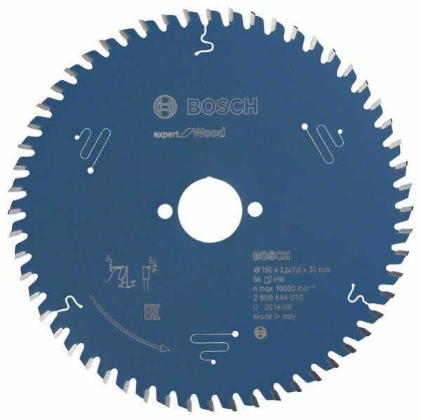 Bosch Kreissägeblatt Expert for Wood, 190 x 30 x 2,6 mm, 56