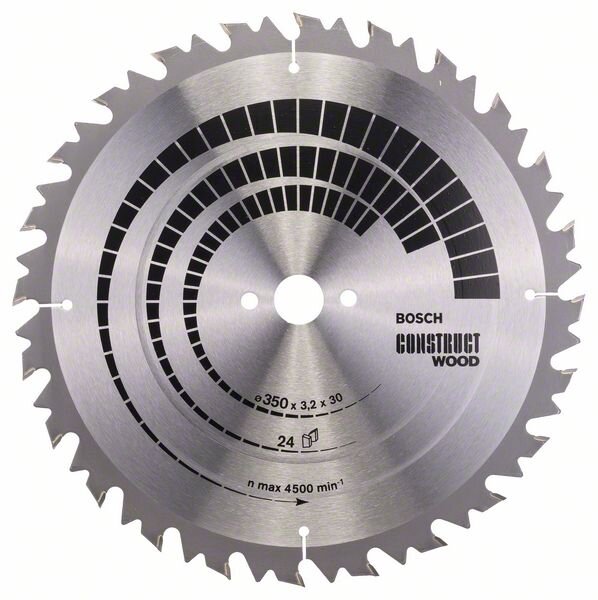 Bosch Kreissägeblatt Construct Wood, 350 x 30 x 3,2 mm, 24