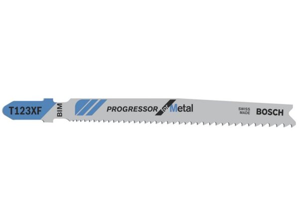 Bosch Stichsägeblatt T 123 XF Progressor for Metal, 25er-Pack