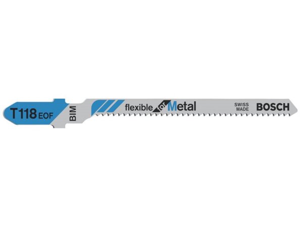 Bosch Stichsägeblatt T 118 EOF Flexible for Metal, 3er-Pack