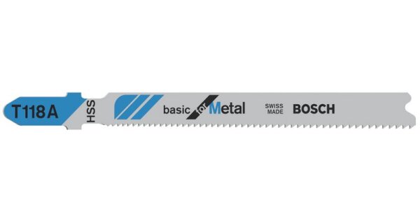 Bosch Stichsägeblatt T 118 A Basic for Metal, 100er-Pack