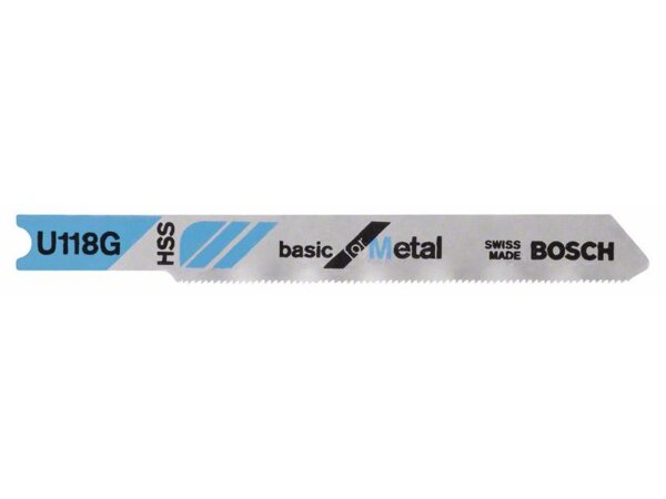 Bosch Stichsägeblatt U 118 G Basic for Metal, 3er-Pack