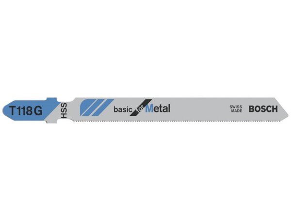 Bosch Stichsägeblatt T 118 G Basic for Metal, 3er-Pack