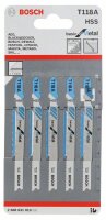 Bosch Stichsägeblatt T 118 A Basic for Metal, 5er-Pack