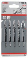 Bosch Stichsägeblatt T 119 BO Basic for Wood, 5er-Pack