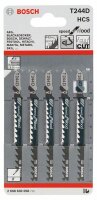 Bosch Stichsägeblatt T 244 D Speed for Wood, 5er-Pack