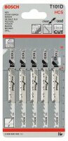 Bosch Stichsägeblatt T 101 D Clean for Wood, 5er-Pack