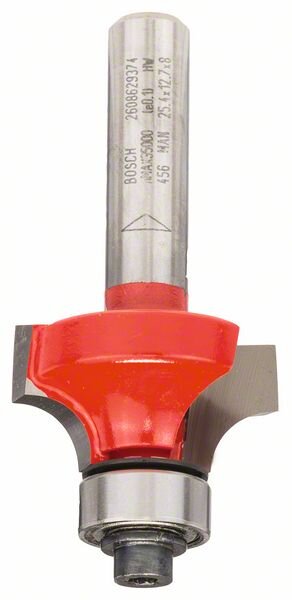 Bosch Abrundfräser Expert for Wood, 8 mm, D 25,4 mm, R1 6,35 mm, L 12,7 mm, G 55 mm