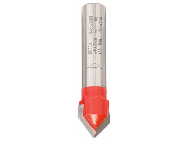 Bosch V-Nutfräser Expert for Wood, 8 mm, D 12,7 mm, L 10 mm, G 44,5 mm, 90°