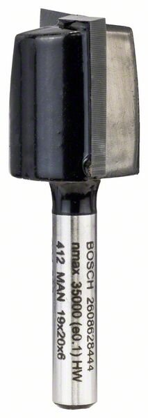 Bosch Nutfräser, 6 mm, D1 19 mm, L 19,6 mm, G 51 mm. Für Handfräsen