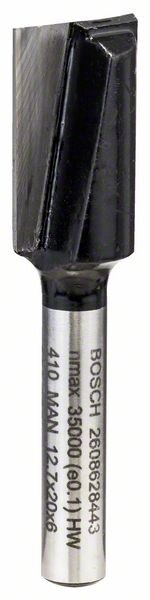 Bosch Nutfräser, 6 mm, D1 12,7 mm, L 19,6 mm, G 51 mm. Für Handfräsen