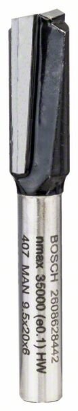 Bosch Nutfräser, 6 mm, D1 9,5 mm, L 19,5 mm, G 51 mm