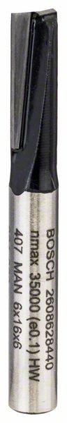 Bosch Nutfräser, 6 mm, D1 6 mm, L 15,6 mm, G 48 mm