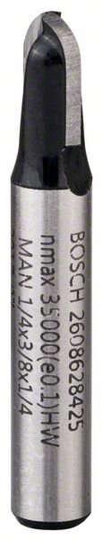 Bosch Hohlkehlfräser, 1/4-Zoll, R1 3,2 mm, D 9,5 mm, L 9,2 mm, G 40 mm. Für Handfräsen