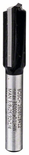 Bosch Nutfräser, 1/4-Zoll, D1 9,5 mm, L 19,6 mm, G 51 mm. Für Handfräsen