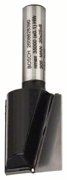 Bosch Nutfräser, 8 mm, D1 20 mm, L 24,6 mm, G 56 mm. Für Handfräsen