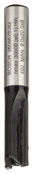 Bosch Nutfräser, 8 mm, D1 9 mm, L 19,6 mm, G 51 mm. Für Handfräsen