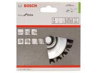 Bosch Kegelbürste Heavy for Inox, 115 mm, gezopfter...