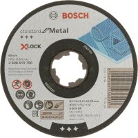 Bosch X-LOCK Standard for Metal Trennscheibe gerade, 115 mm