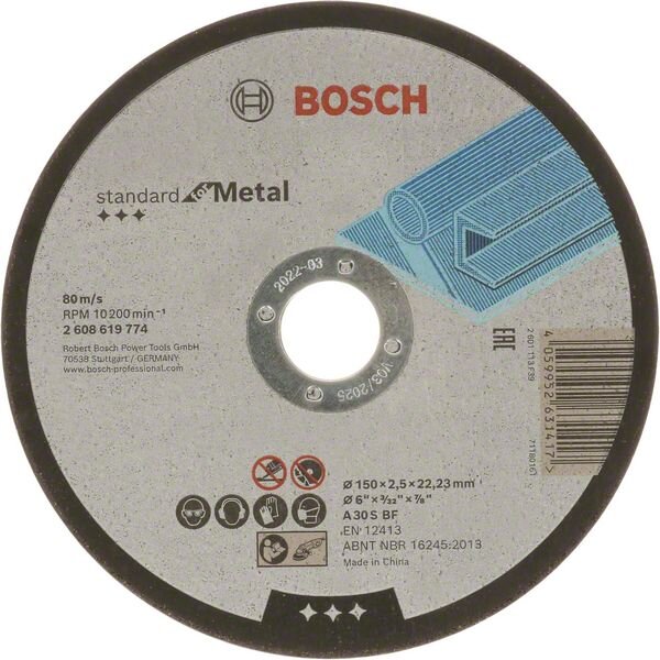 Bosch Standard for Metal Trennscheibe gerade, 150 mm