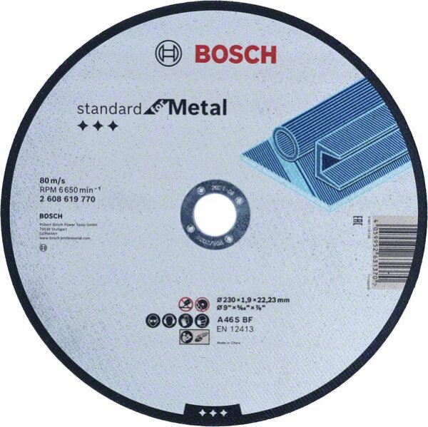 Bosch Standard for Metal Trennscheibe gerade, 230 mm, 22,23 mm