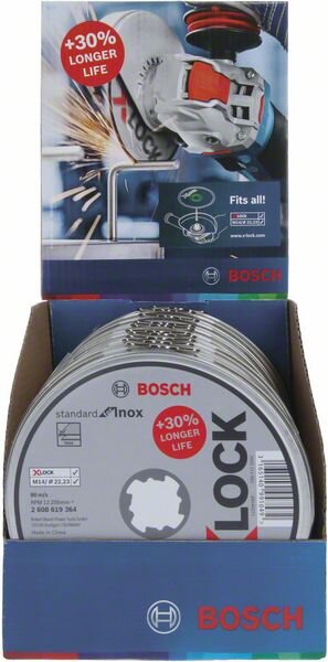 Bosch X-LOCK Standard for Inox, 10 x 125 x 1,6 mm, T41, 10 Stück