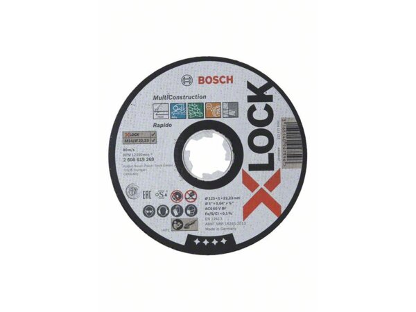 Bosch X-LOCK Trennscheibe Multi Material 125 x 1 x 22,23, gerade