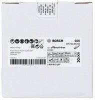 Bosch X-LOCK Fiberscheibe, 125 mm, K 100, Sternloch, R780 Best for Metal + Inox