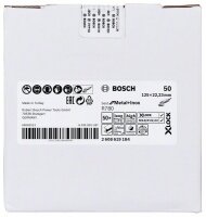 Bosch X-LOCK Fiberscheibe, 125 mm, K 50, Sternloch, R780 Best for Metal + Inox