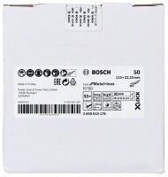 Bosch X-LOCK Fiberscheibe, 115 mm, K 50, Sternloch, R780 Best for Metal + Inox