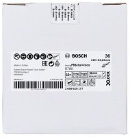 Bosch X-LOCK Fiberscheibe, 115 mm, K 36, Sternloch, R780 Best for Metal + Inox