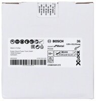 Bosch X-LOCK Fiberschleifscheibe, Ø125 mm, K 36, R444, Expert for Metal, 1 Stück