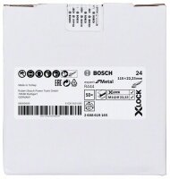 Bosch X-LOCK Fiberschleifscheibe, R574, Best for Metal, Ø115 mm, K 24, 1 Stk