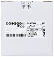 Bosch X-LOCK Fiberschleifscheibe, R574, Best for Metal, Ø125 mm, K 120, 1 Stk