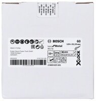 Bosch X-LOCK Fiberschleifscheibe, R574, Best for Metal, Ø125 mm, K 60, 1 Stk