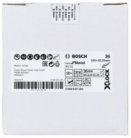 Bosch X-LOCK Fiberschleifscheibe, R574, Best for Metal, Ø125 mm, K 36, 1 Stk