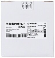 Bosch X-LOCK Fiberschleifscheibe, R574, Best for Metal, Ø125 mm, K 24, 1 Stk