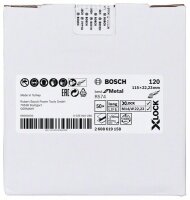 Bosch X-LOCK Fiberschleifscheibe, R574, Best for Metal, Ø115 mm, K 120, 1 Stk